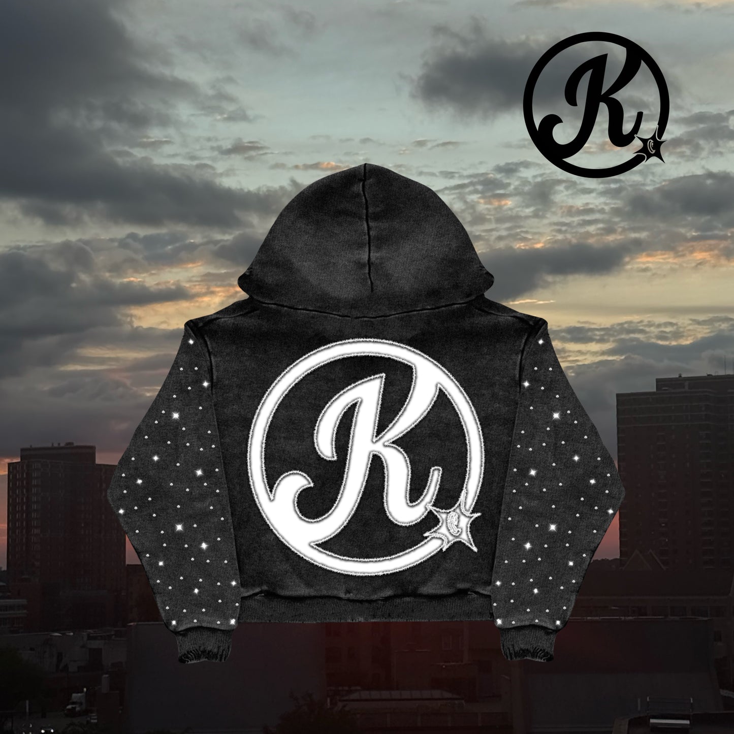 Konfide Rhinestone Zip Ups