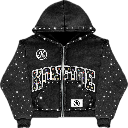 Konfide Rhinestone Zip Ups